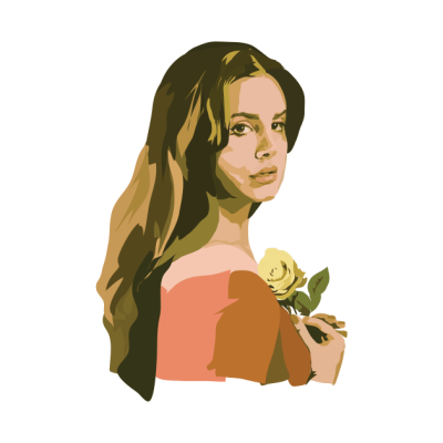 Lana With Rose Throw Pillow Official Lana Del Rey Merch