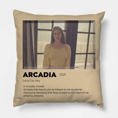 Lana Del Rey Arcadia Cream Throw Pillow Official Lana Del Rey Merch