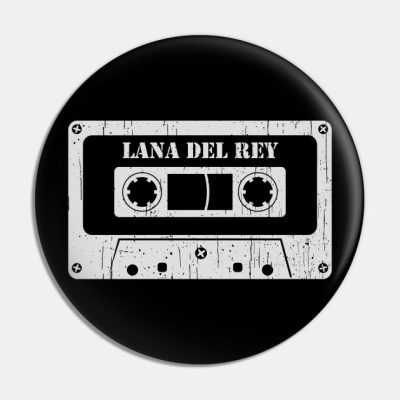 Lana Del Rey Vintage Cassette White Pin Official Lana Del Rey Merch