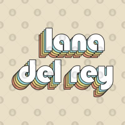 Lana Del Rey Retro Rainbow Typography Faded Style Throw Pillow Official Lana Del Rey Merch