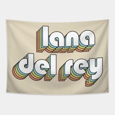 Lana Del Rey Retro Rainbow Typography Faded Style Tapestry Official Lana Del Rey Merch