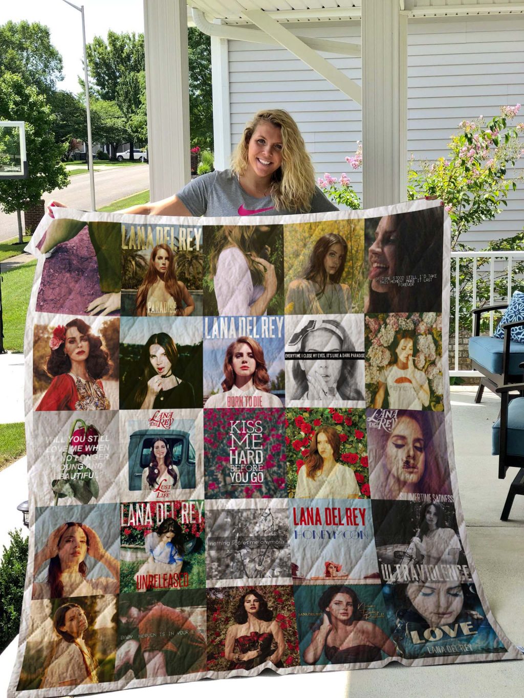 1589979574 lana del rey albums quilt blanket for fans mockup - Lana Del Rey Merch
